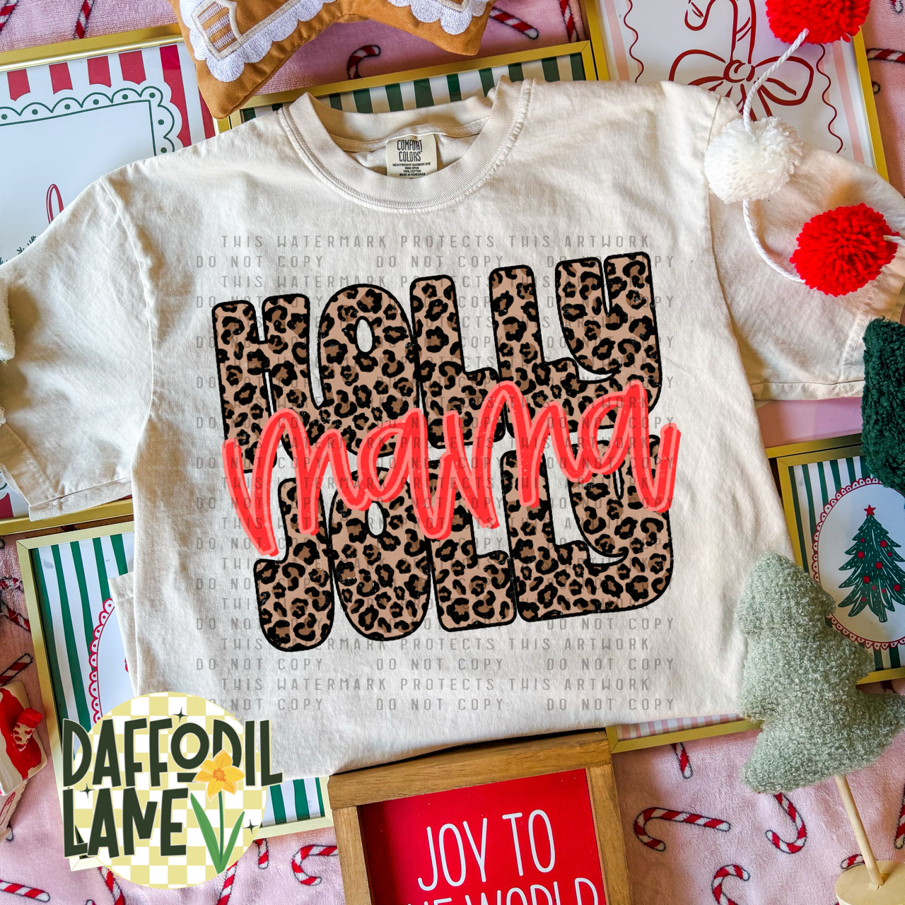 Holly Jolly Mama Leopard T-Shirt