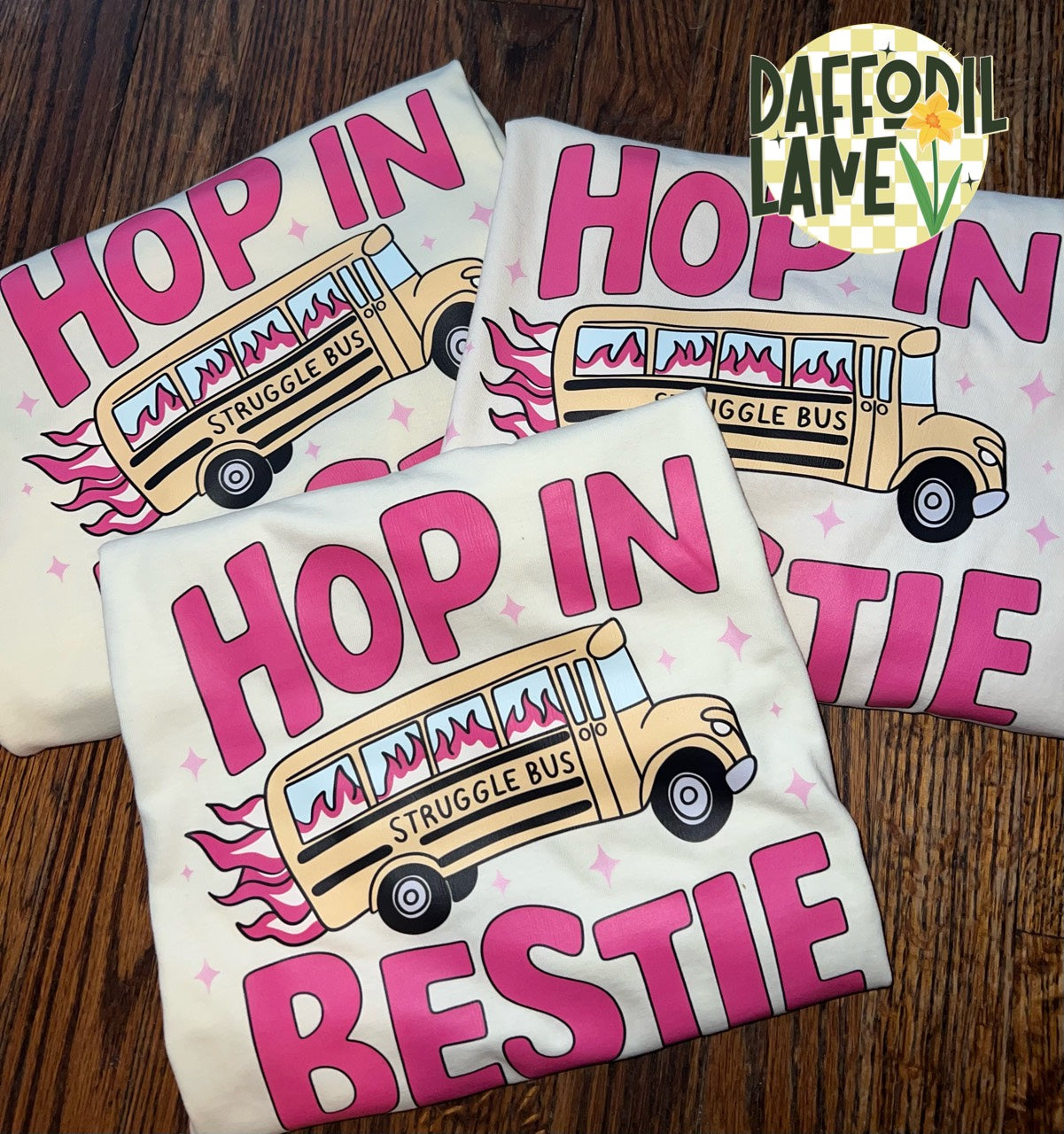 Hop In Bestie Struggle Bus T-Shirt