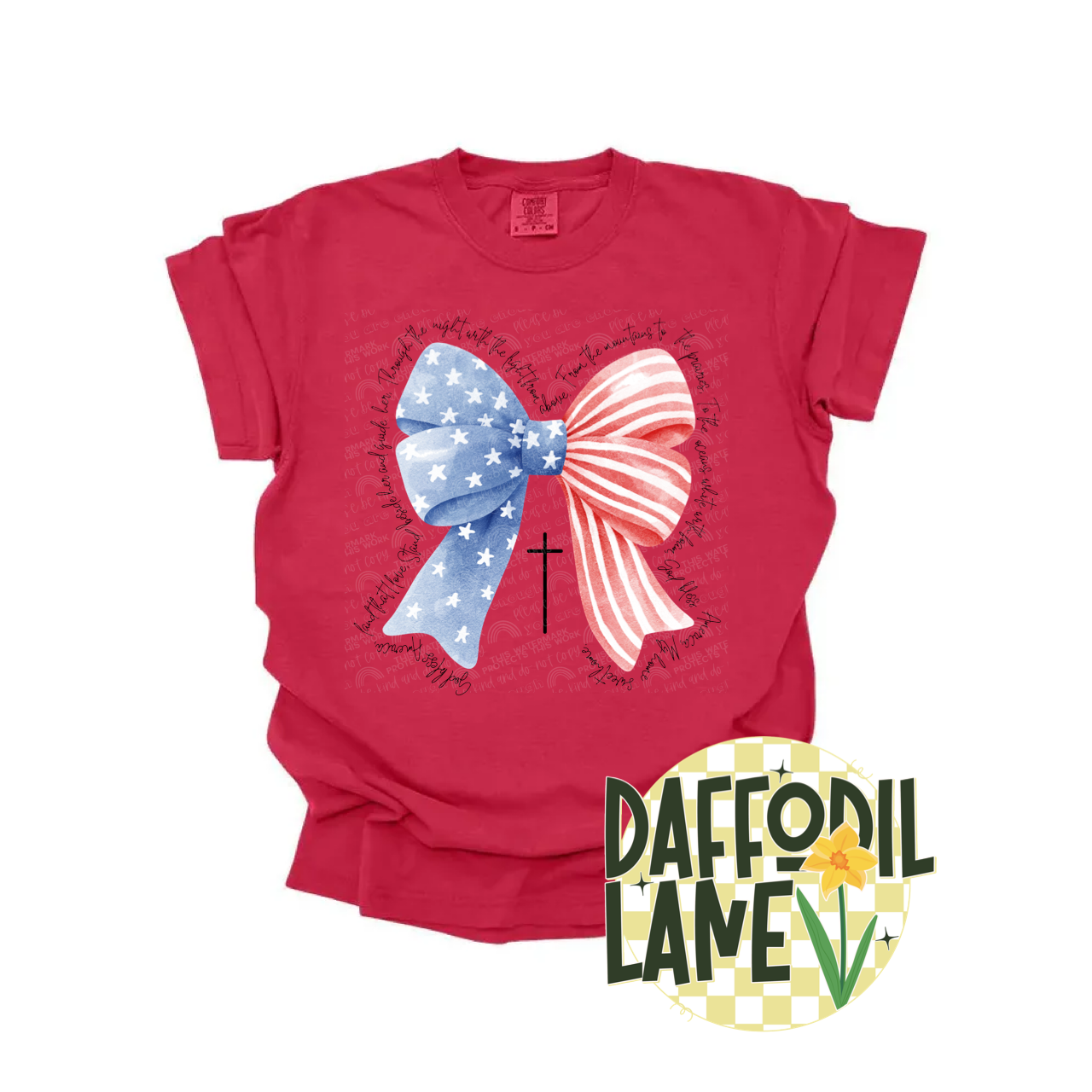 America the Beautiful USA Coquette Bow T-Shirt