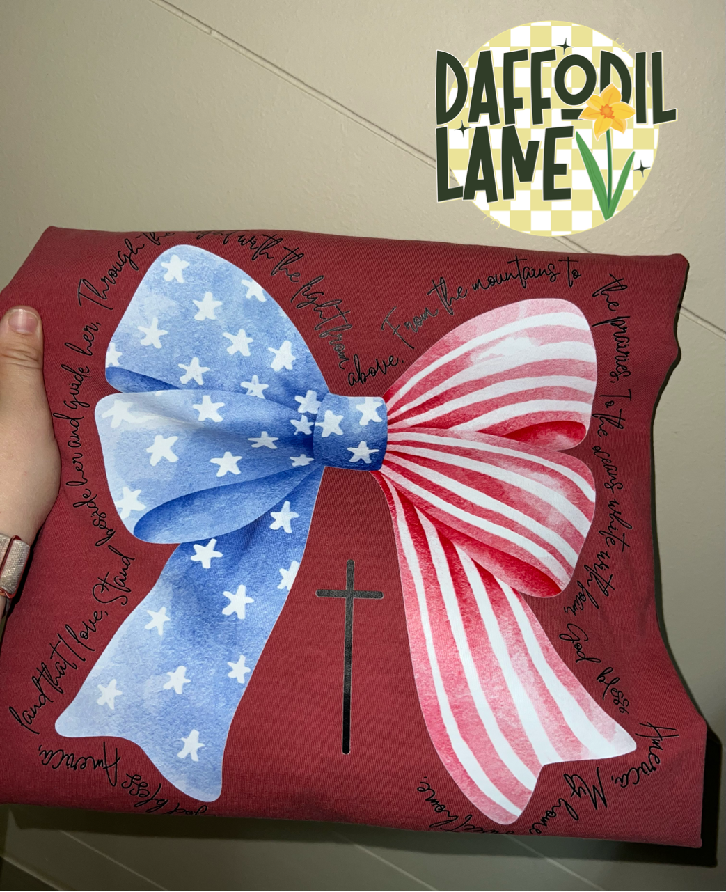 America the Beautiful USA Coquette Bow T-Shirt