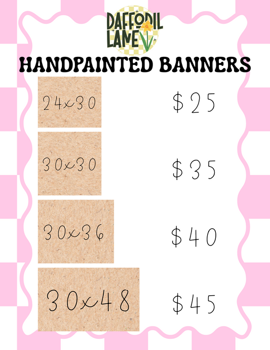 Custom Hand Painted Banner