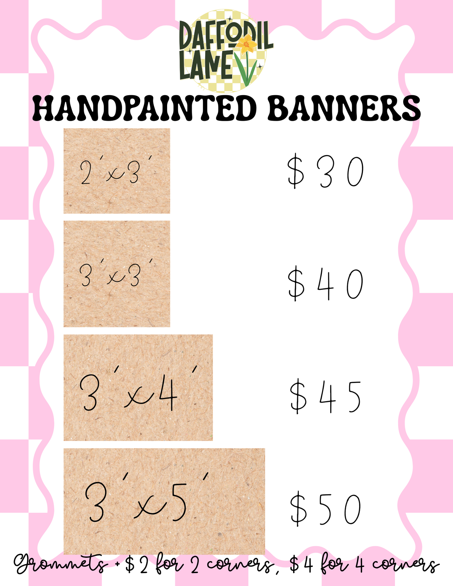 Custom Hand Painted Banner