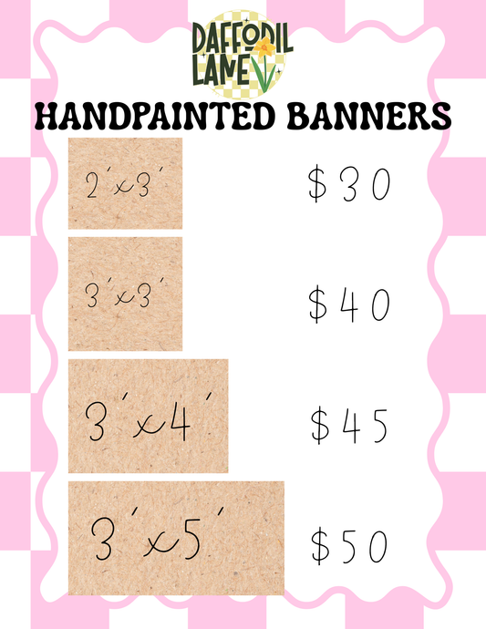 Custom Hand Painted Banner