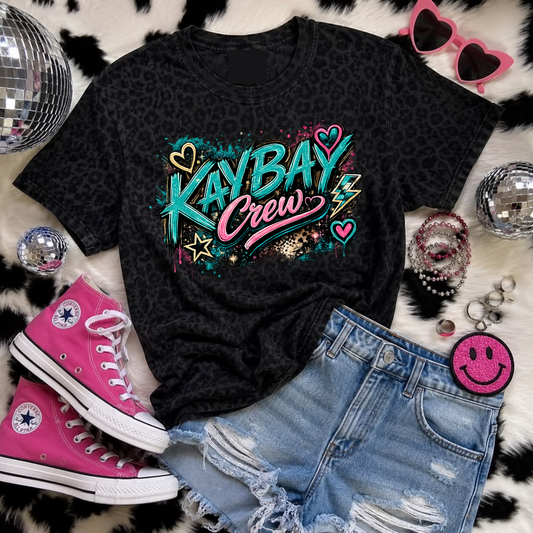 KayBay Crew Leopard Print T-Shirt